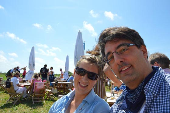 Michael Hotz mit seiner Ehefrau beim German Polo MAsters Sylt Keitum VIP
