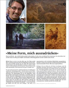 Der Bericht &uuml;ber den K&uuml;nstler Michael Hotz im Turniermagazin des GErman Polo Masters Sylt 2014