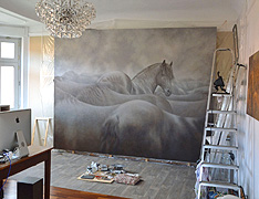 Pferdeportrait-Gem�lde